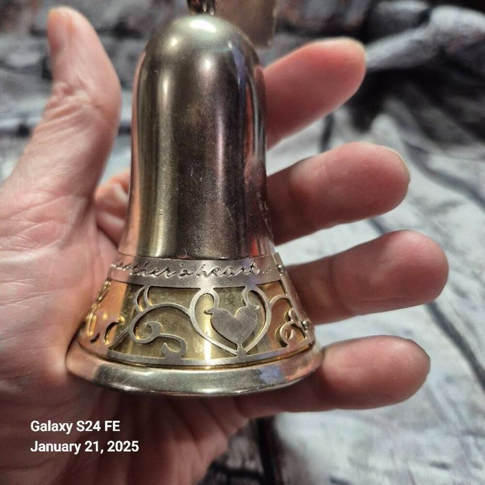 Hallmark 50th Anniversary 2001 Tarnish Resistant Silver Plated Ornament Gift EUC